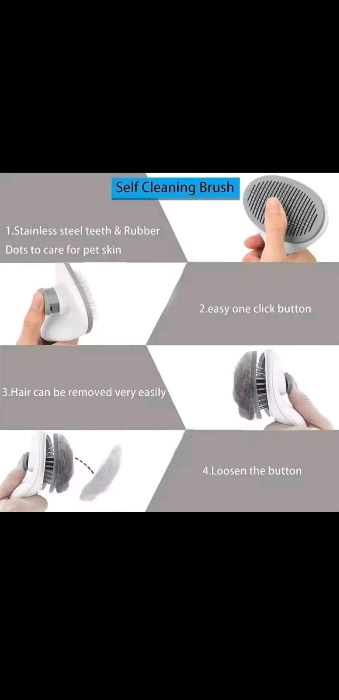 🐾 PetNova™ 2-in-1 Deshedding & Massage Grooming Brush