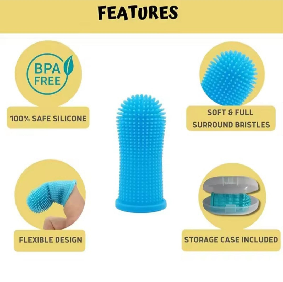 PetNova™ Silicone Finger Toothbrush – Gentle Pet Dental Cleaner