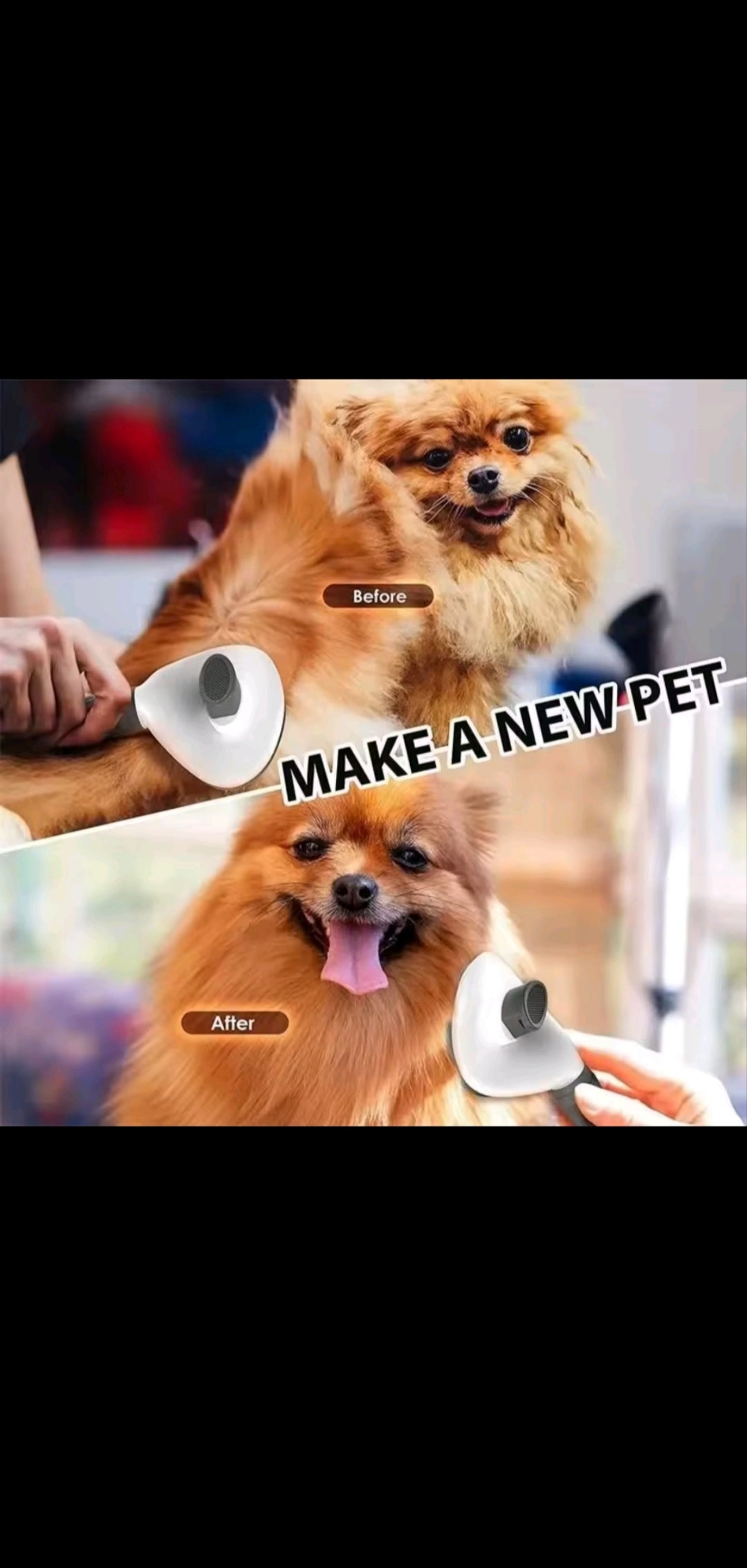 🐾 PetNova™ 2-in-1 Deshedding & Massage Grooming Brush
