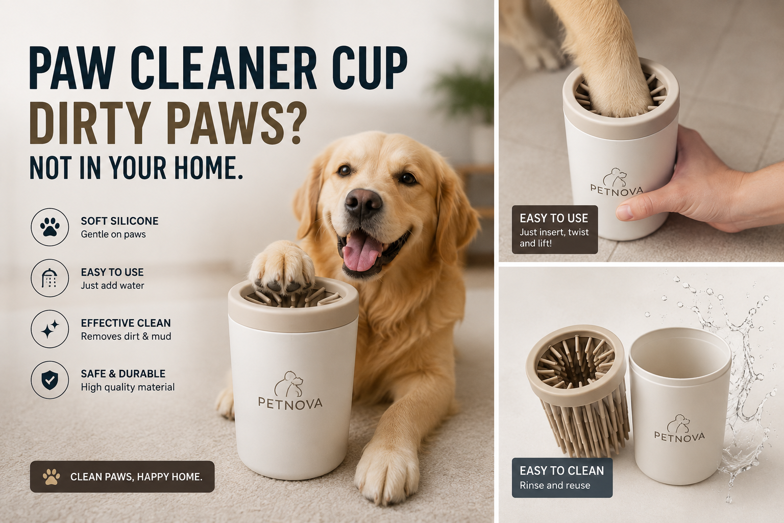 PetNova™ Premium Dog Paw Cleaner Cup